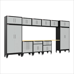 Grey 13-Piece Garage Cabinet Set with Levelers