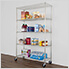 NSF 5-Tier Wire Shelving Rack with Wheels - 48 x 72 x 18