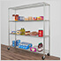 NSF 4-Tier Wire Shelving Rack with Wheels - 72 x 72 x 18