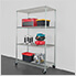 NSF 4-Tier Wire Shelving Rack with Wheels - 48 x 72 x 24