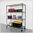 NSF 4-Tier Wire Shelving Rack with Wheels - 60 x 72 x 24