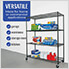 NSF 4-Tier Wire Shelving Rack with Wheels - 60 x 72 x 24