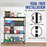 NSF 4-Tier Wire Shelving Rack with Wheels - 60 x 72 x 24