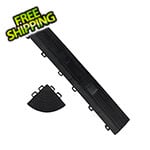 SafeRacks Black Garage Floor Tiles Edge and Corner Kit (Female - Looped)