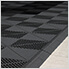 Black Garage Floor Tiles Edge and Corner Kit (Female - Looped)