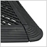 Black Garage Floor Tiles Edge and Corner Kit (Male - Pegged)