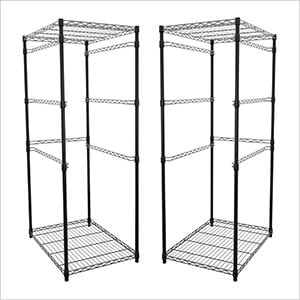 2 x Storage Bin Rack (Black)