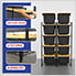 2 x Storage Bin Rack (Black)