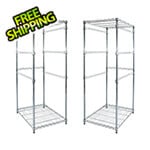 SafeRacks 2 x Storage Bin Rack (Silver)