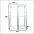 2 x Storage Bin Rack (Silver)