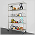 NSF 5-Tier Wire Shelving Rack with Wheels - 48x72x18-Inch