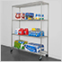 NSF 4-Tier Wire Shelving Rack with Wheels - 60 x 72 x 18