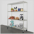 NSF 4-Tier Wire Shelving Rack with Wheels - 60 x 72 x 18