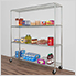 NSF 4-Tier Wire Shelving Rack with Wheels - 72x72x18-Inch
