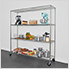 NSF 4-Tier Wire Shelving Rack with Wheels - 72x72x18-Inch