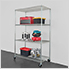 NSF 4-Tier Wire Shelving Rack with Wheels - 48 x 72 x 24