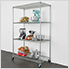 NSF 4-Tier Wire Shelving Rack with Wheels - 48 x 72 x 24