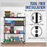 NSF 4-Tier Wire Shelving Rack with Wheels - 60 x 72 x 24