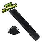 MonsterRax Black Garage Floor Tiles Edge and Corner Kit (Male - Pegged)