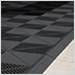 Black Garage Floor Tiles Edge and Corner Kit (Male - Pegged)