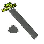 MonsterRax Grey Garage Floor Tiles Edge and Corner Kit (Male - Pegged)