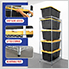 Storage Bin Rack (Silver)