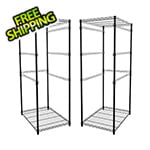 MonsterRax 2 x Storage Bin Rack (Black)