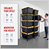 2 x Storage Bin Rack (Black)