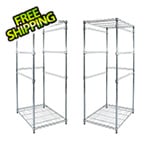 MonsterRax 2 x Storage Bin Rack (Silver)
