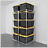 2 x Storage Bin Rack (Silver)