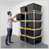2 x Storage Bin Rack (Silver)