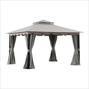 11 x 13 Steel Soft Top Gazebo with 2-tier Hip Roof