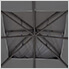12 x 12 Steel Soft Top Gazebo with 2-Tier Canopy Roof, Ceiling Hook and Mesh Netting