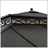 11 x 13 Black 2-Tier Steel Hardtop Gazebo with Ceiling Hook and Netting