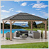 13 x 15 Wooden Hardtop Gazebo with Polycarbonate Hip Roof