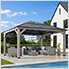 13 x 15 Wooden Hardtop Gazebo with Polycarbonate Hip Roof