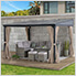 Wall Mounted 10 x 12 Polycarbonate Roof Wall-Mounted Lean To Gazebo