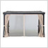 Wall Mounted 10 x 12 Metal Roof Wall-Mounted Lean To Gazebo