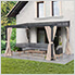 Wall Mounted 10 x 12 Metal Roof Wall-Mounted Lean To Gazebo