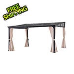 Sunjoy Group Wall Mounted 12 x 14 Metal Roof Wall-Mounted Lean To Gazebo