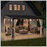 Wall Mounted 12 x 14 Metal Roof Wall-Mounted Lean To Gazebo