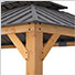 12 x 20 Cedar Wood Hardtop Gazebo