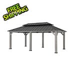 Sunjoy Group 12 x 20 Driftwood Cedar Hardtop Gazebo