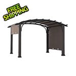 Sunjoy Group 10 x 12 Metal Pergola with Retractable Canopy