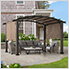 10 x 12 Metal Pergola with Retractable Canopy