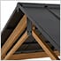 11 x 20 Cedar Wood Frame Carport Gazebo with Steel Roof