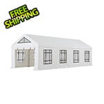 Sunjoy Group 12 x 30 Party Tent with 8 Removable PE Windows and 2 Roll-up Side Walls