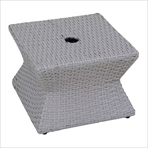 Square Rattan Outdoor Coffee Table with Umbrella Hole