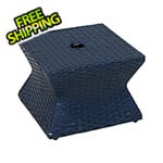 Sunjoy Group Square Rattan Outdoor Coffee Table with Umbrella Hole