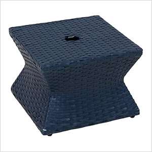 Square Rattan Outdoor Coffee Table with Umbrella Hole